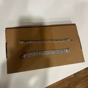 Elegant Silver Rhinestone Bracelets